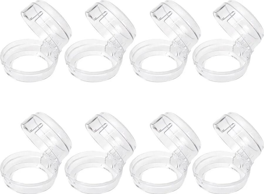 Een set van 8 kinderveiligheidssloten Geschikt voor fornuisknoppen een kindveilige beveiliging geschikt voor fornuizen en ovens met een maximale diameter van 6 cm en een hoogte van 4 cm - Foto 1