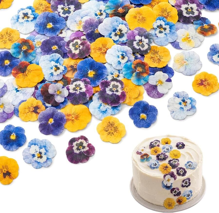Eetbare bloemen voor taartversiering