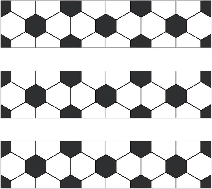 Eetbare Taartranden 28x6 2cm Voorgesneden Voetbalpatroon Eetbare Taartstrips voor Verjaardagsfeestdecoraties