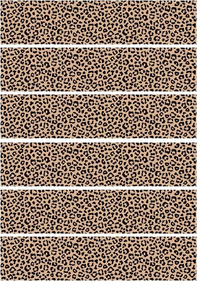 Eetbare Taartranden met Luipaardprint 28x6 2 cm Eetbare Taartdecoratie met Cheetahprint voor Jungle-Safari Verjaardags- of Jubileumfeesten (Zuiver Zwart)