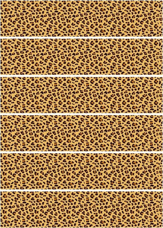 Eetbare Taartrandstroken met Luipaardprint 28x6 2cm Kleine Cheetahprint Rijstpapier Taartzijdeversieringen Voorgesneden Decoratie voor Verjaardagsfeestbenodigdheden