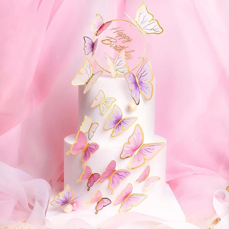 Eetbare Vlinders Voor Taart Vlinder Eetbaar Papier Taartdecoratie Cupcake Vlinderdecoratie Taartvlinders Eetbaar Voor Bruiloft Verjaardag Jubileum