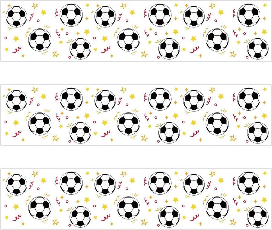Eetbare Voetbal Taartranden 28x6 2cm Voorgestoken Stroken Voetbal Afdruk Verjaardagstaart Decoraties Kleefrijstpapier voor Feestbenodigdheden
