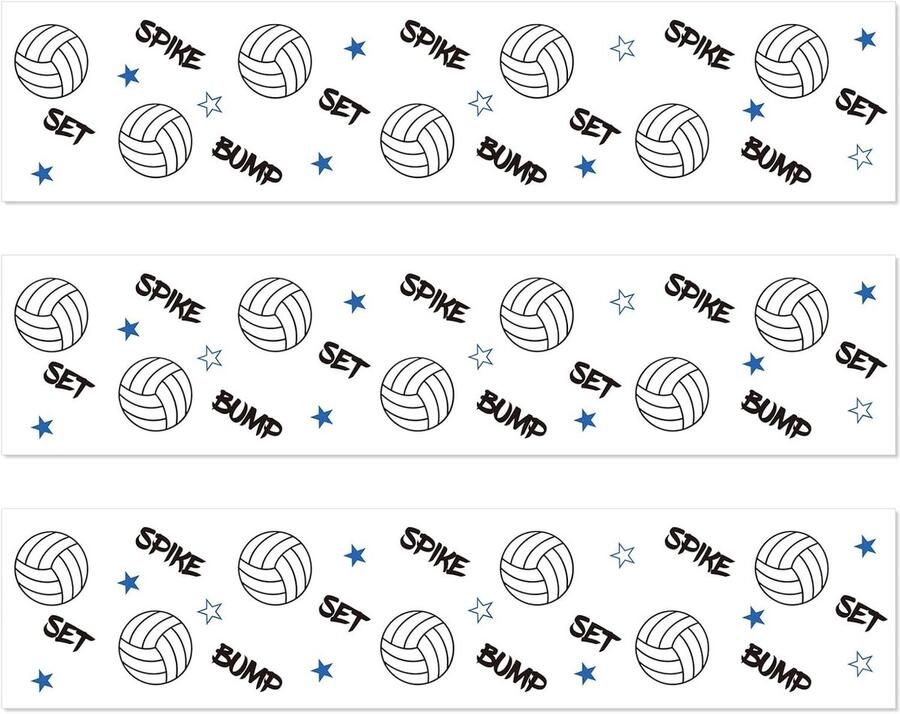 Eetbare Volleybaltaartranden 28x6 2cm Voorgesneden Rijstpapier Volleybaltaartranden Eetbare Taartranden met Sportthema Decoratie Voor de Zijkant Van Taarten en Feestjes