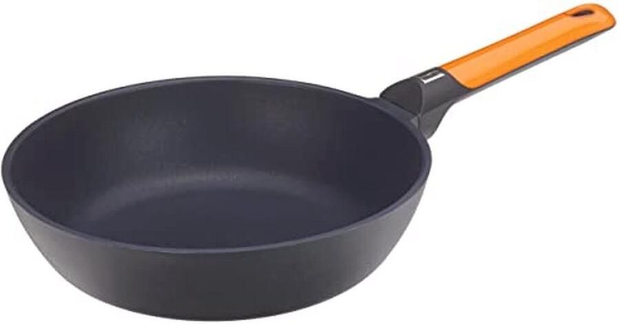 Efficiënte 28 cm oranje braadpan met antiaanbaklaag Geschikt voor alle kookplaten