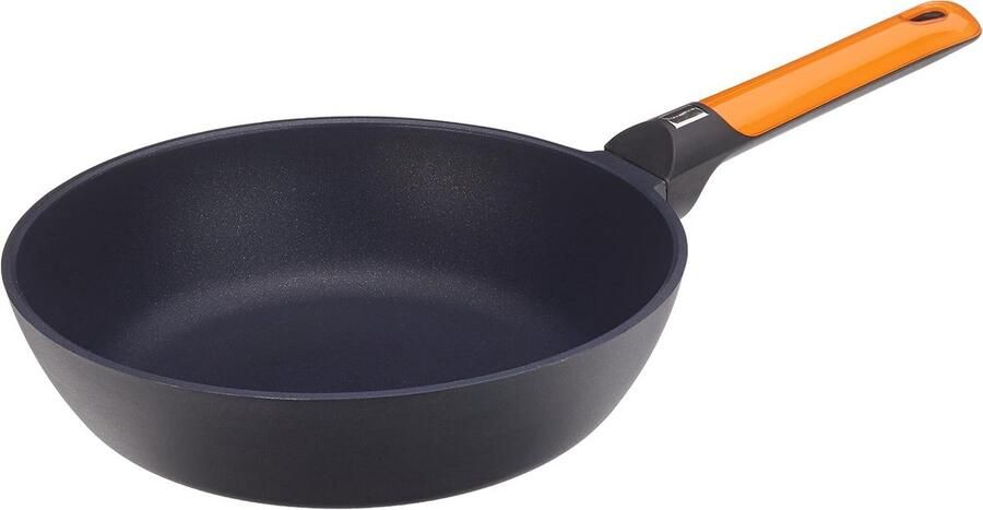 Efficiënte 28 cm oranje braadpan met antiaanbaklaag Geschikt voor alle kookplaten