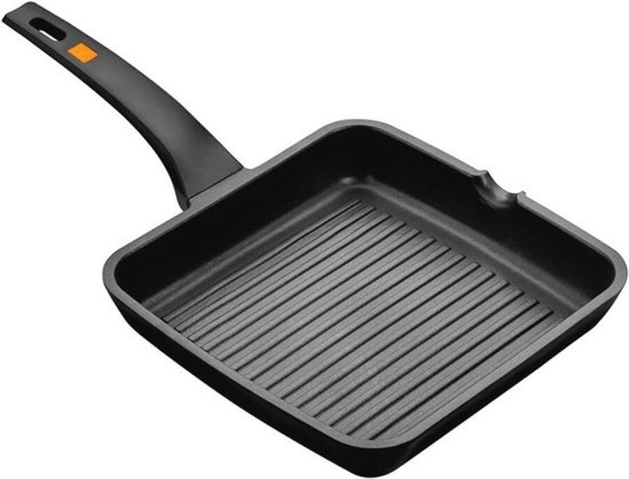 Efficiënte Grillpan met Antiaanbaklaag 28 cm Gegoten Aluminium Zwart