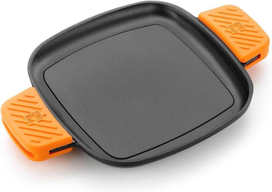 Efficiënte Grillpan Vierkante Gietijzeren Grill 24 cm