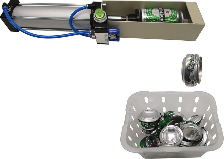 Efficiënte Luchtcilinder voor het Vernietigen van Aluminium Blikjes Eco-vriendelijk Recyclinggereedschap