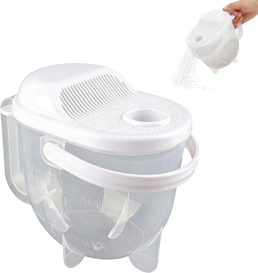 Efficiënte Rijstwasmachine met Handvat Ideaal voor Groenten Fruit en Pasta Keuken Colander voor Perfecte Reiniging