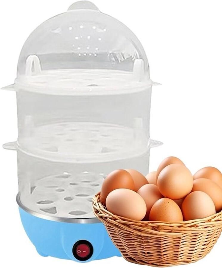 Egg Cooker for Hard Boiled Eggs Automatic 3 Tier Egg Cooker for Hard Boiled Eggs Kitchen Appliance with Lid of for Household Hospitality Hotel