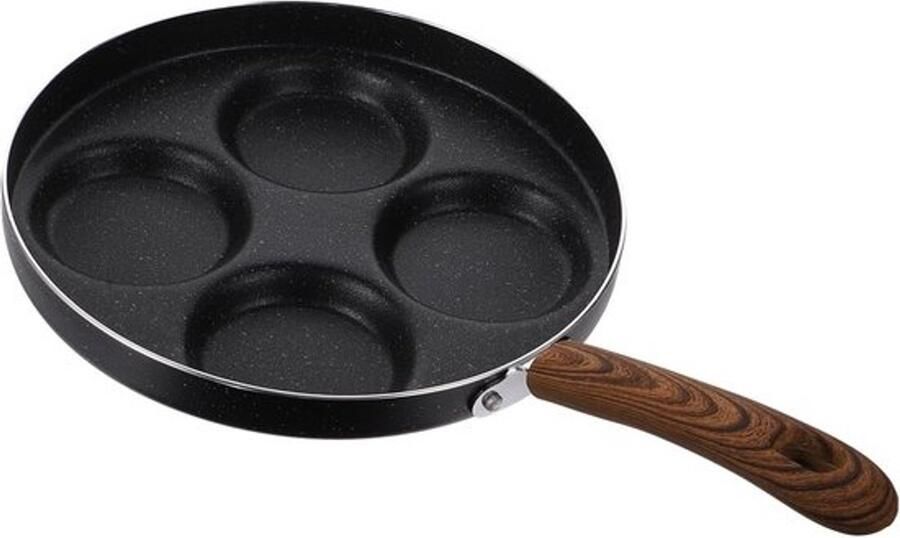 Ei Bakpan Antiaanbak Pan Ontbijt Maken Drie Gaten Ontwerp 24.5 cm Lengte