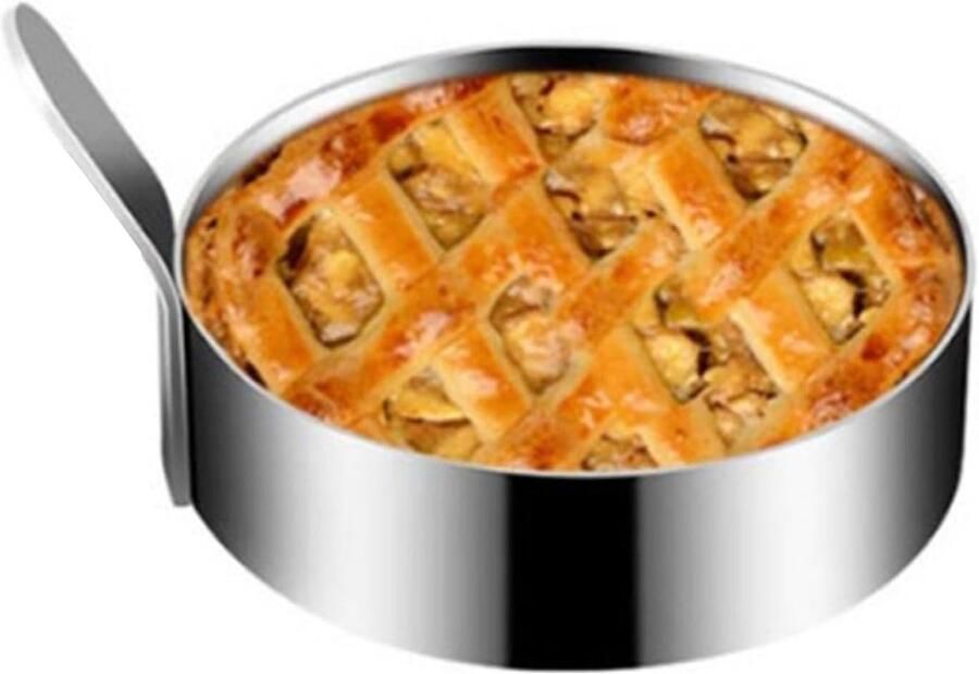 Ei Braden Ring Omelet Vorm Ontbijt Maken Roestvrij Staal 7.5 cm Diameter Zilverkleurig