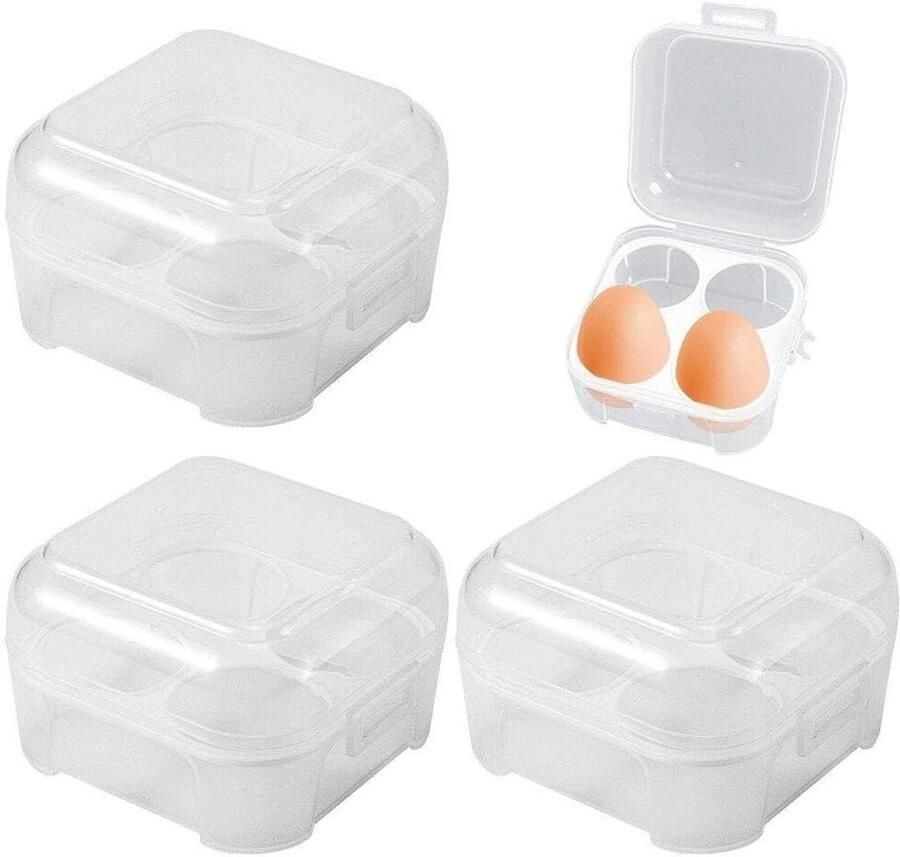 Ei Container Eierhouder Lade Koelkast Organiseren Individuele Vakken 10x10x7cm Transparant