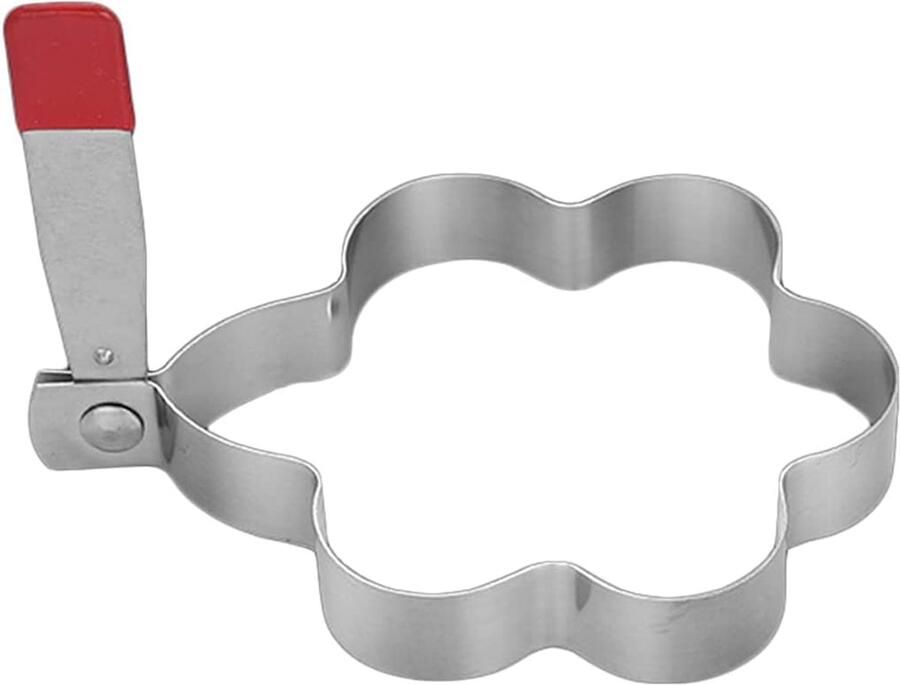 Ei Maker Mal Pannenkoek Ring Ontbijt Maken Antikleef Oppervlak 95 cm Doorsnee Zilver