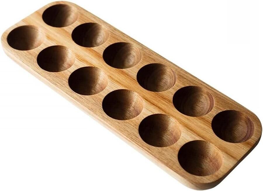 Ei Opbergdoos Ei Houder Keuken Opslag Dubbele Rij 30 cm Houtkleur