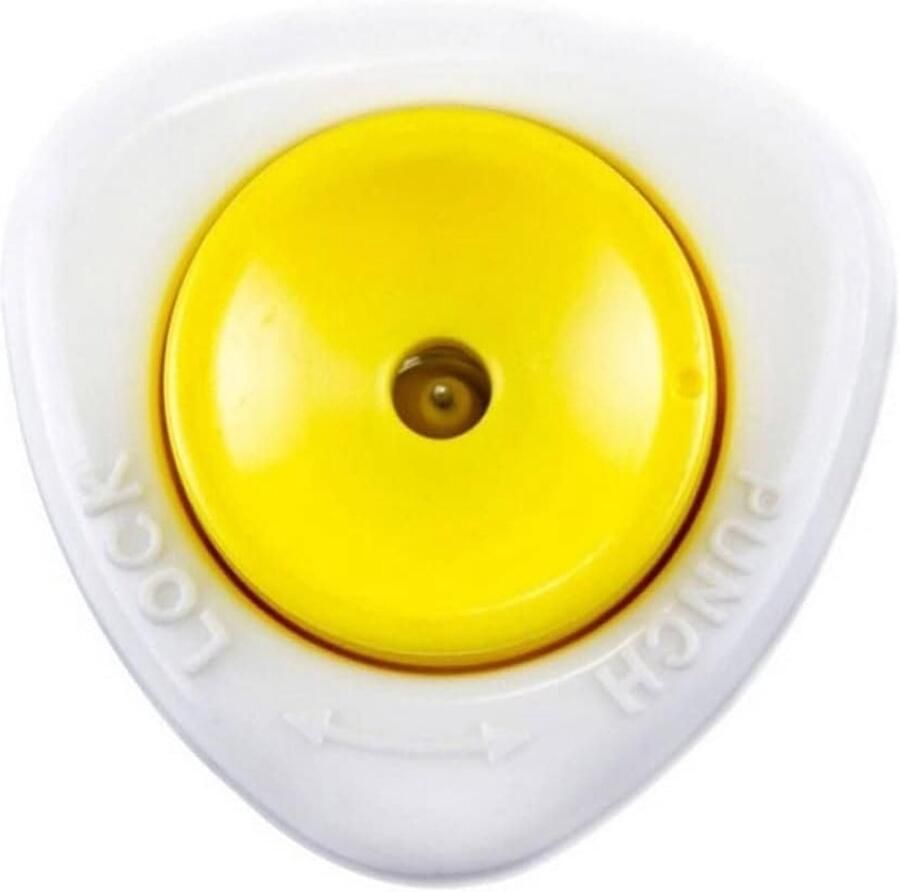 Ei Piercer Keuken Tool Hardgekookt Ei Semi-Automatisch 6 x 2.5 cm Wit Geel