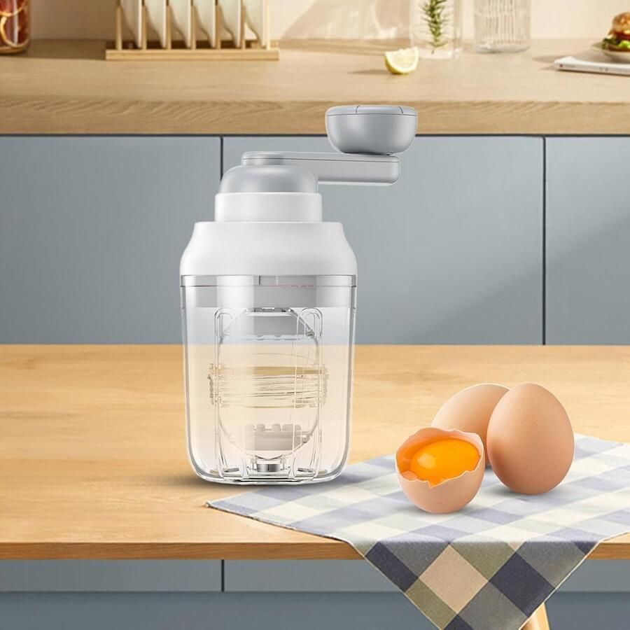 Eier Scrambler Shaker Gouden Ei Maker Snel Eieren Mengen Zonder Gebroken Schalen 10x10x205 cm Wit