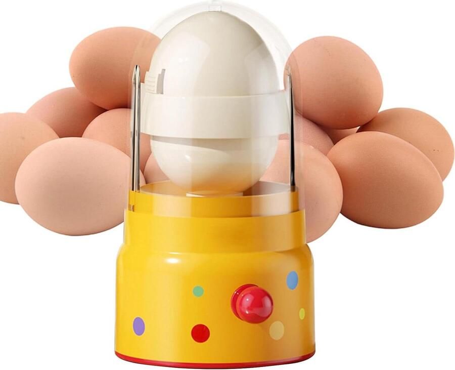 Eierspinner Eiermixer Shaker Keuken Gadgets Handmatige Trekker 15.5 x 8 cm Geel