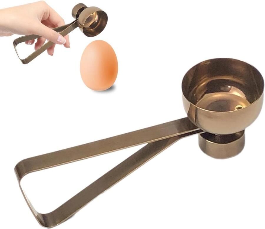 Ei Topper Ei Opener Koken en Bakken Roestvrij Staal 11 cm Roségoud