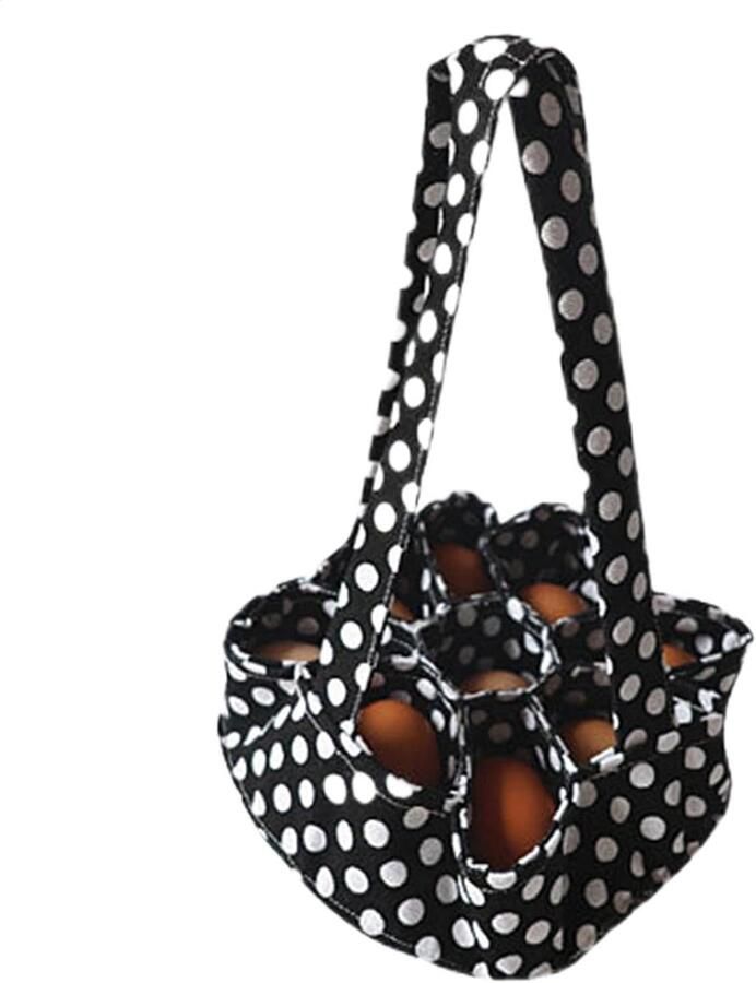 Ei Verzamelen Mand Eierhouder Opslag Boerderij Collectie Verdikte Stoffen Bodem 23x22cm Zwart