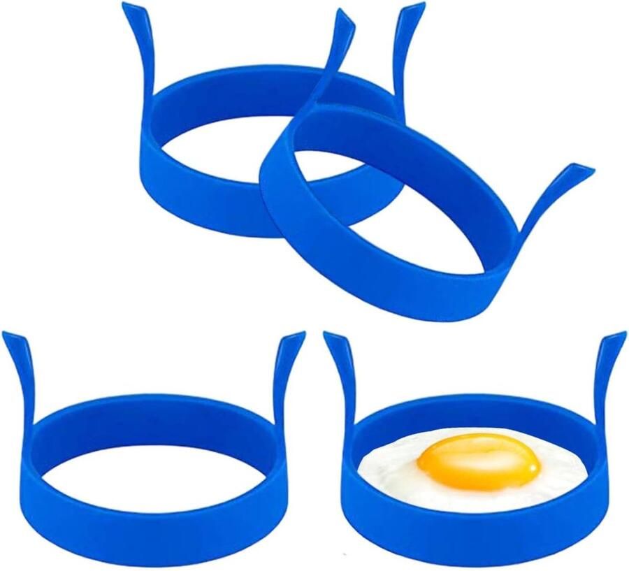 Ei Vorm Omelet Ring Ontbijt Maken Voedselveilig Siliconen 4 Stuks Uniek