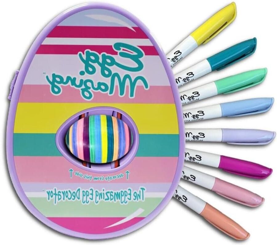 Eier Decoratie Set Eierversiering Kit Creatief Knutselen Zonder Verf en Rommel 1 Set Paars