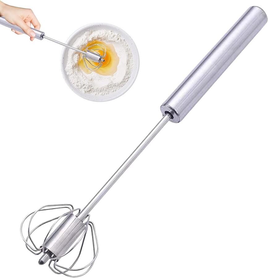 Eier Drummer Keukenmixer Snel Mixen Semi-Automatisch 27 cm Zilver