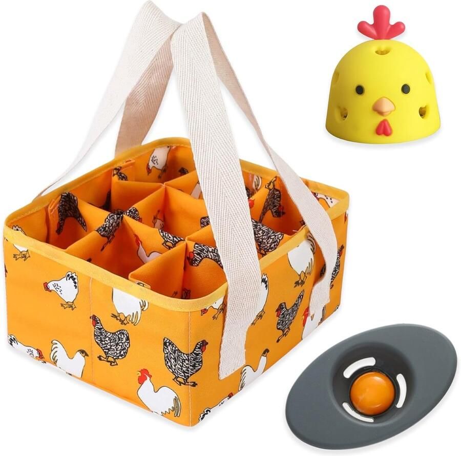 Eier Mand Verzamel Mand Verse Eieren 9 Beschermende Vakken 20x20x5 cm Natuurlijk