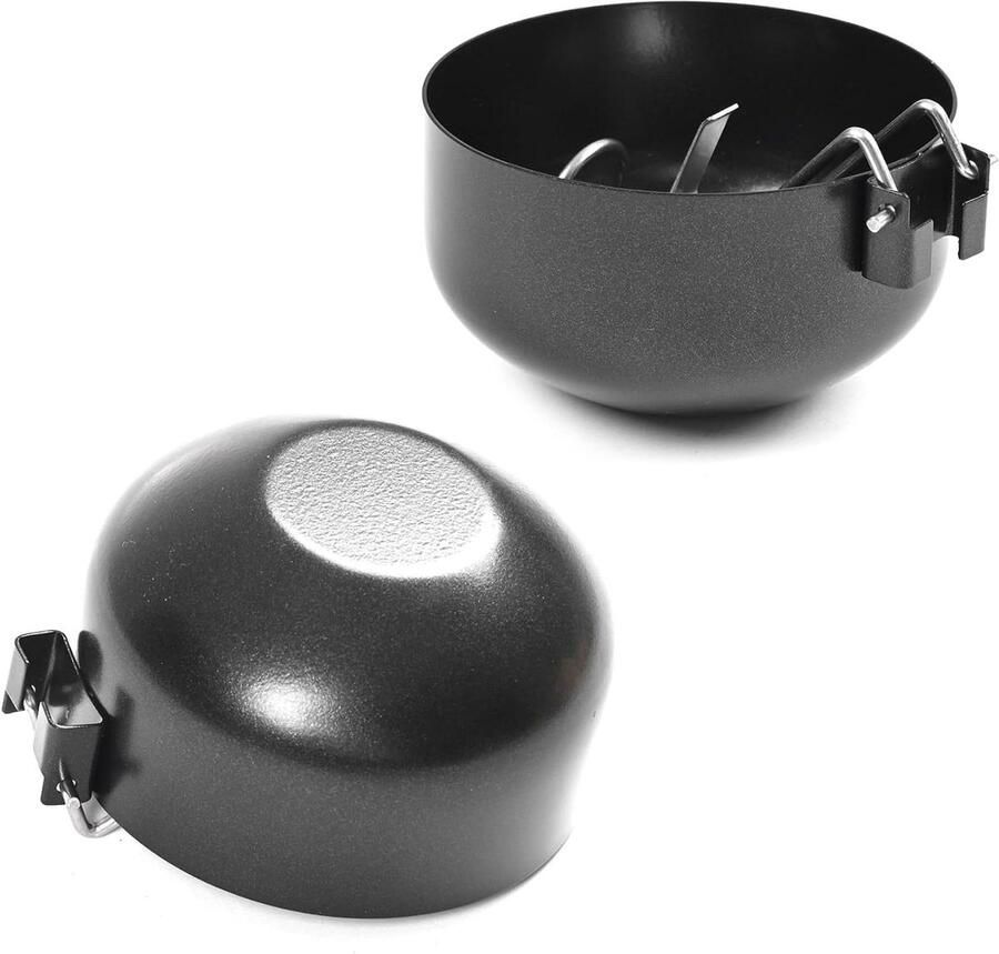 Eier Pochen Set Eierkoker Pannen Ontbijt Bereiden Met Antiaanbaklaag 2 stuks Zilver