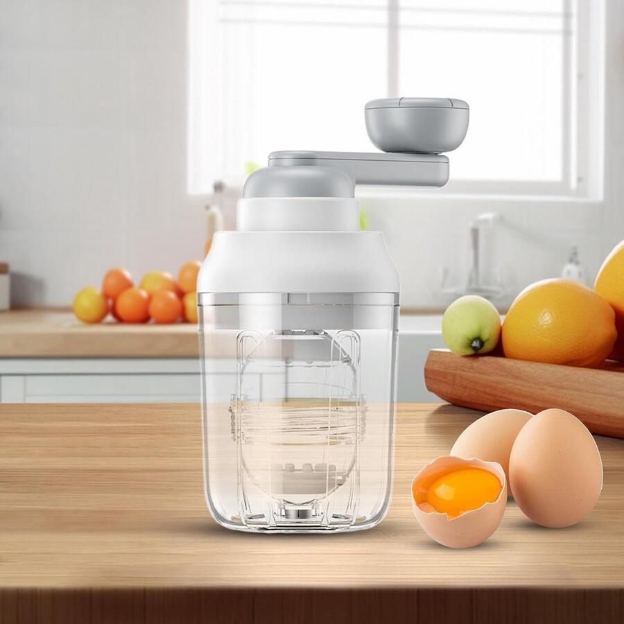 Eier Scrambler Shaker Gouden Ei Maker Snel Eieren Mengen Zonder Gebroken Schalen 10x10x205 cm Wit