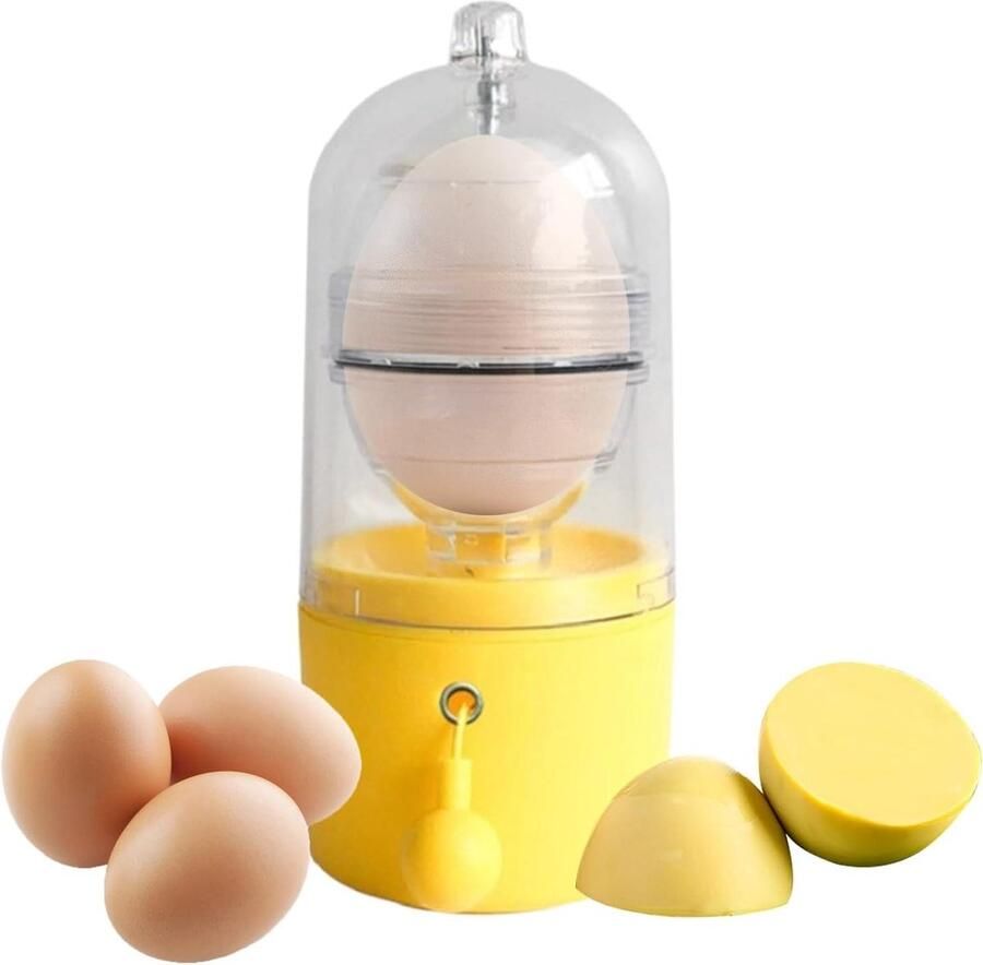 Eier Shaker Mixer Eigeel Spinner Keuken Mixen Handmatig Aangedreven 7.5x7.5x16.5cm Meerkleurig