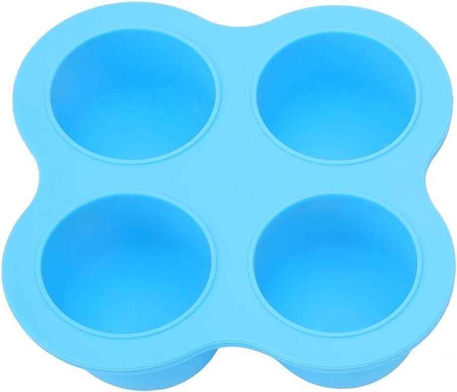 Eier Stomer Bite Mold Keuken Gereedschap 4 Gaten 14 x 14 x 5 cm Blauw