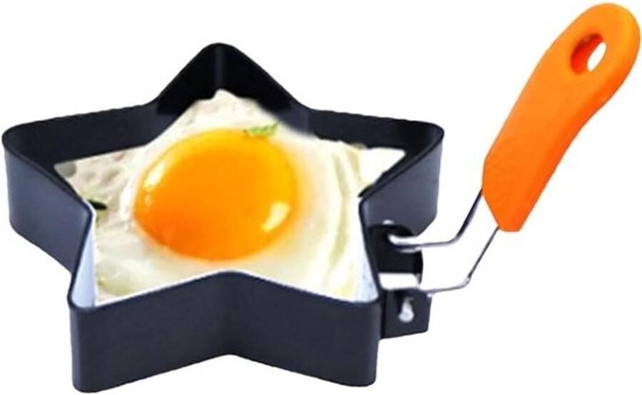 Eier Vorm Pannenkoek Houder Ontbijt Maken Roestvrij Staal 8.6 cm Diameter Ster Vorm