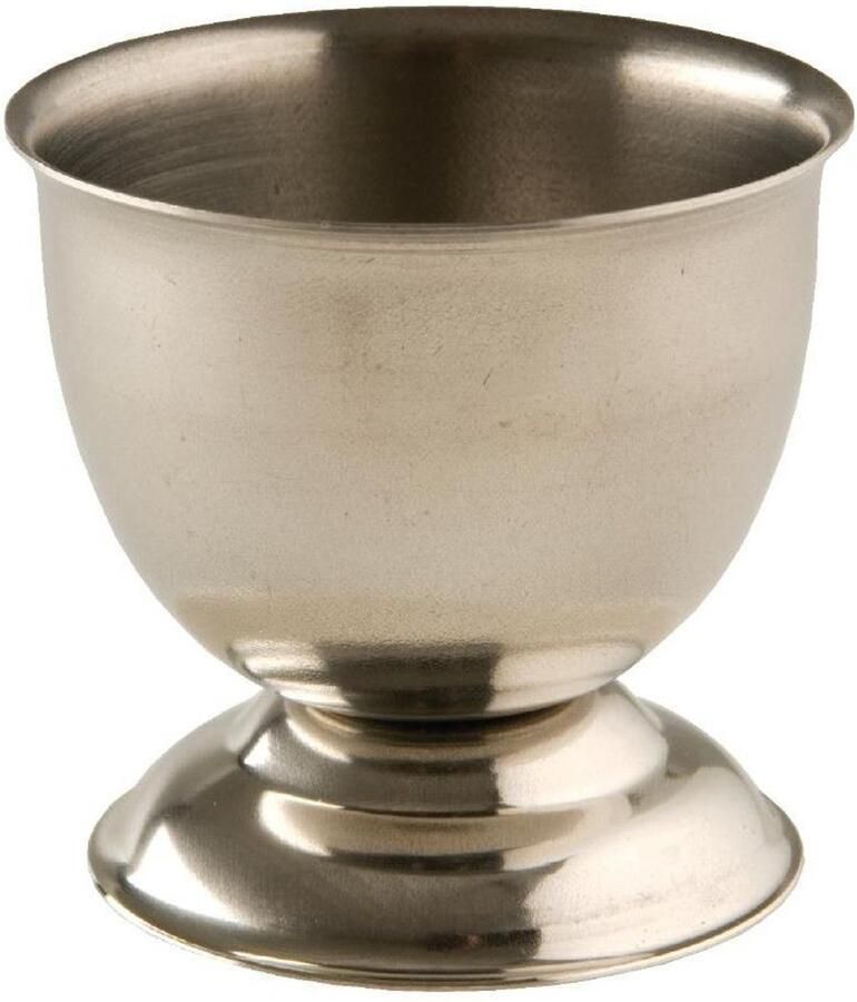 Eierbeker Ei Cup Ontbijt Serveren Brede Stabiele Voet Standaard Maat Zilver