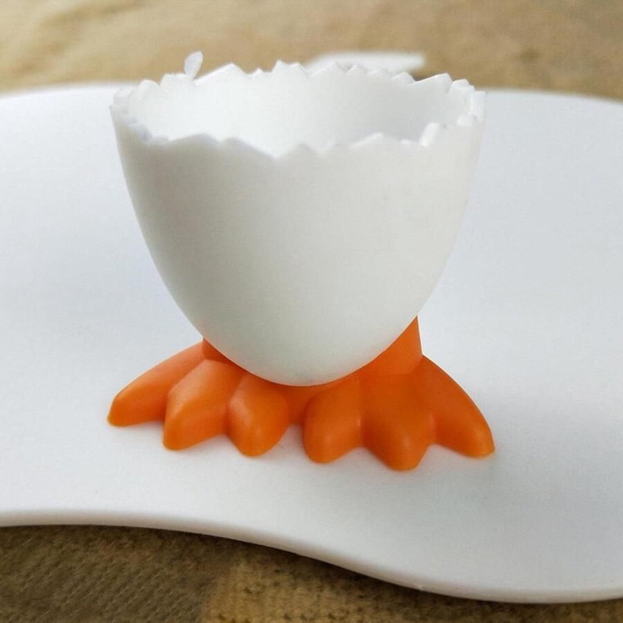 Eierbeker Kip Pootjes Eierhouder Kinderen Ontbijt Presenteren Uniek Kippenpoot Design 5.5 x 4.5 x 4.5 cm