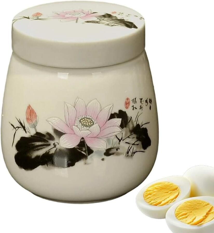 Eierbeker vintage keramische eierkoker voor zacht gekookte eieren 220 ml keramische tafeldecoratie verwende kopjes met deksel duurzaam keukengerei voor thuis slaapzaal hotel restaurant