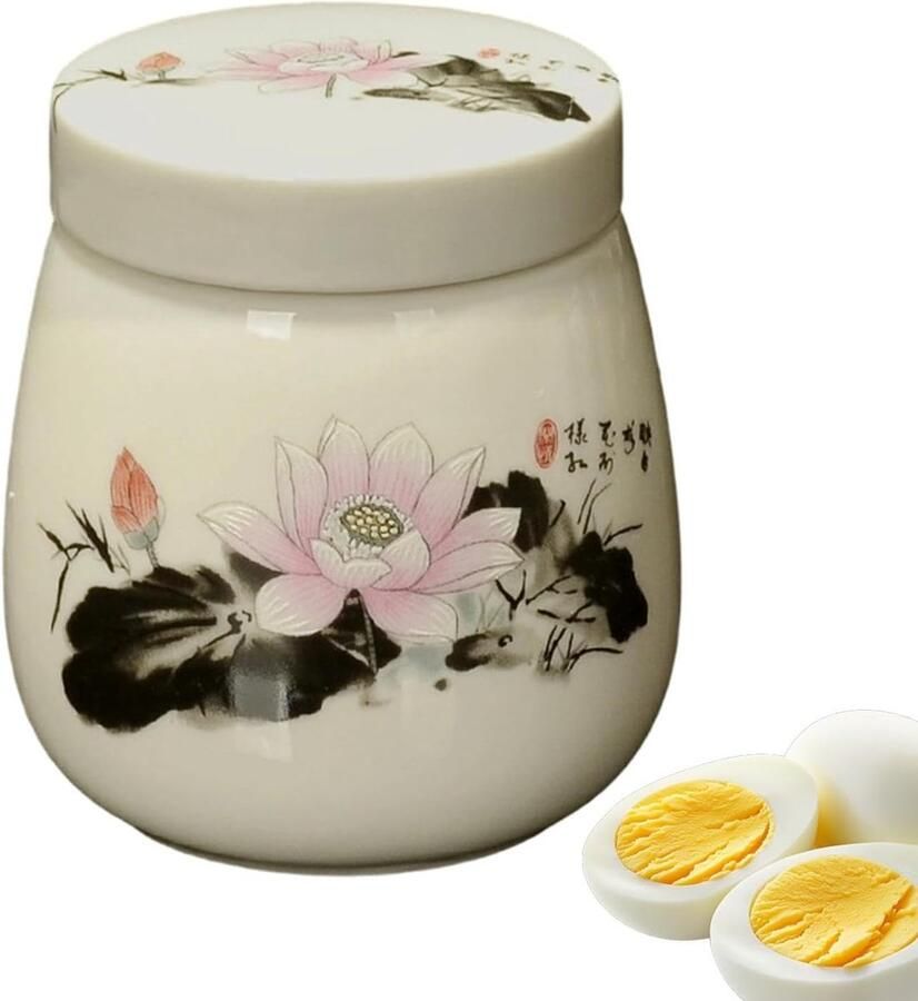 Eierbeker vintage keramische eierkoker voor zacht gekookte eieren 220 ml keramische tafeldecoratie verwende kopjes met deksel duurzaam keukengerei voor thuis slaapzaal hotel restaurant