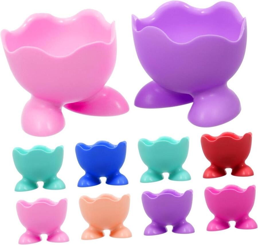 Eierbekers Serveercups Ontbijt Bereiden Magnetronbestendig 10 stuks Willekeurige kleur