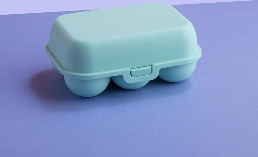 Eierbox Eierhouder Veilig Transport Stapelbaar Ontwerp 6 Eieren Zoet Roze