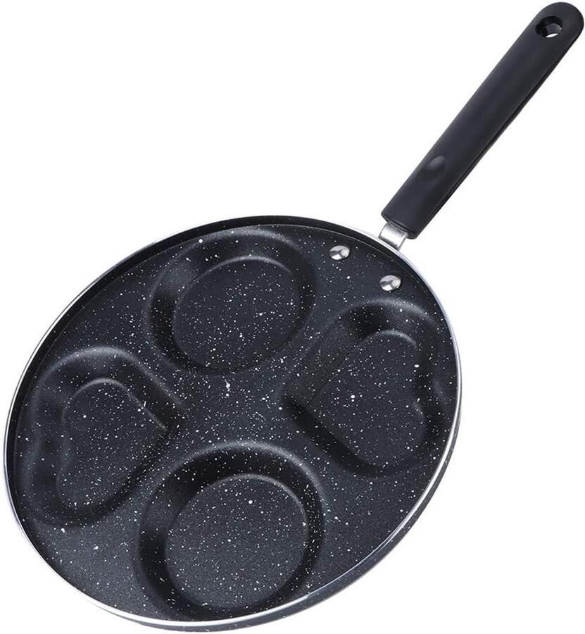 Eierbraadpan Pannenkoekenpan Omeletpan Ontbijt Maken Anti-aanbaklaag 245 cm Diameter Zwart