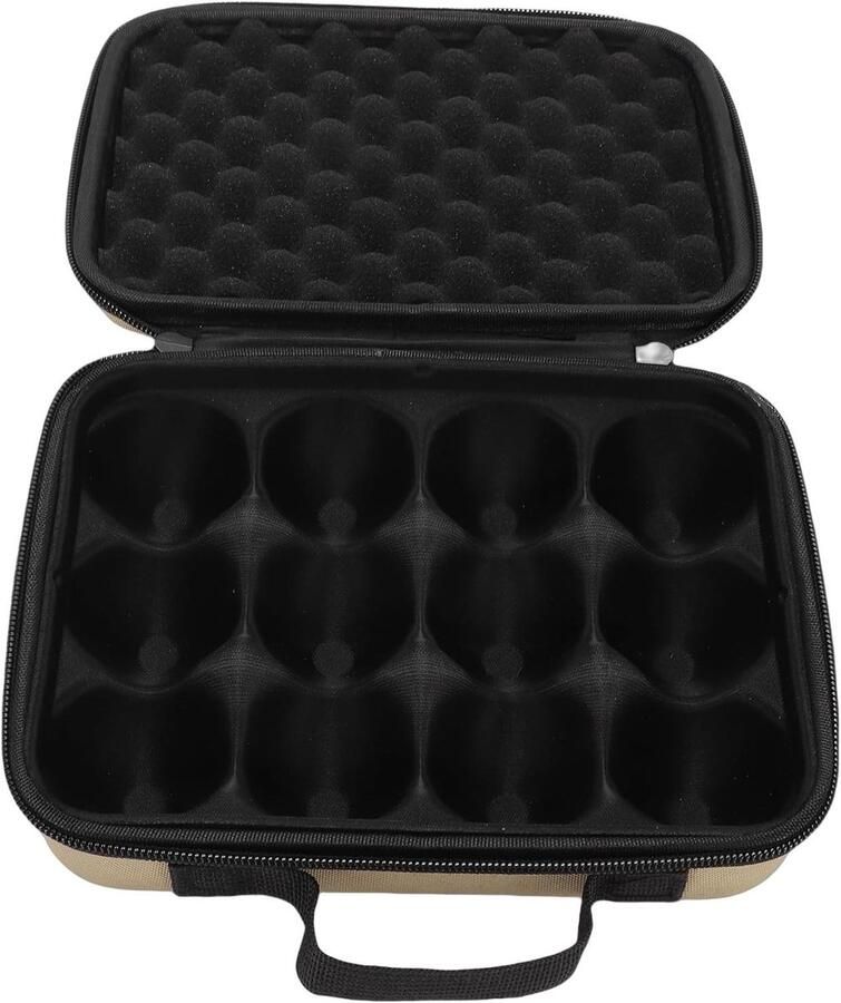 Eierhouder Outdoor Draagbare Eierbox Kamperen en Reizen Schokbestendige Structuur Voor 12 Eieren Kaki