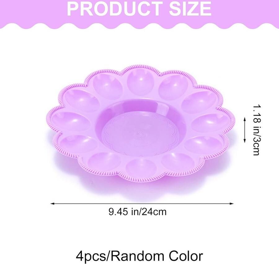 Eierdienblad 3 Eieren Bloemenvorm 24 cm Praktische Eierhouder