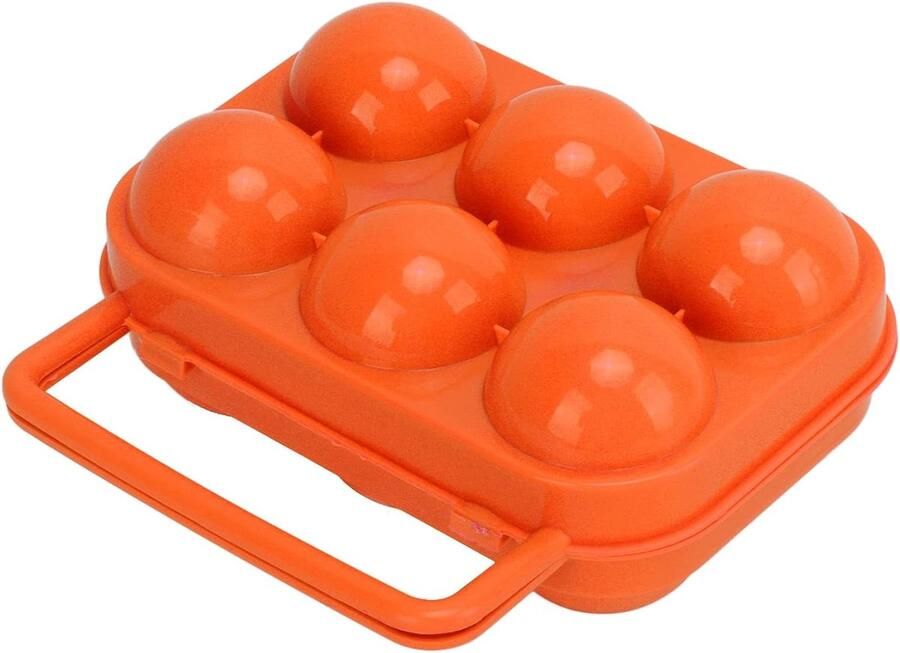 Eierdoos 6 Roosters Eierhouder Draagbaar Outdoor Opslag Onbreekbaar ABS Materiaal 19 x 17 x 7 cm