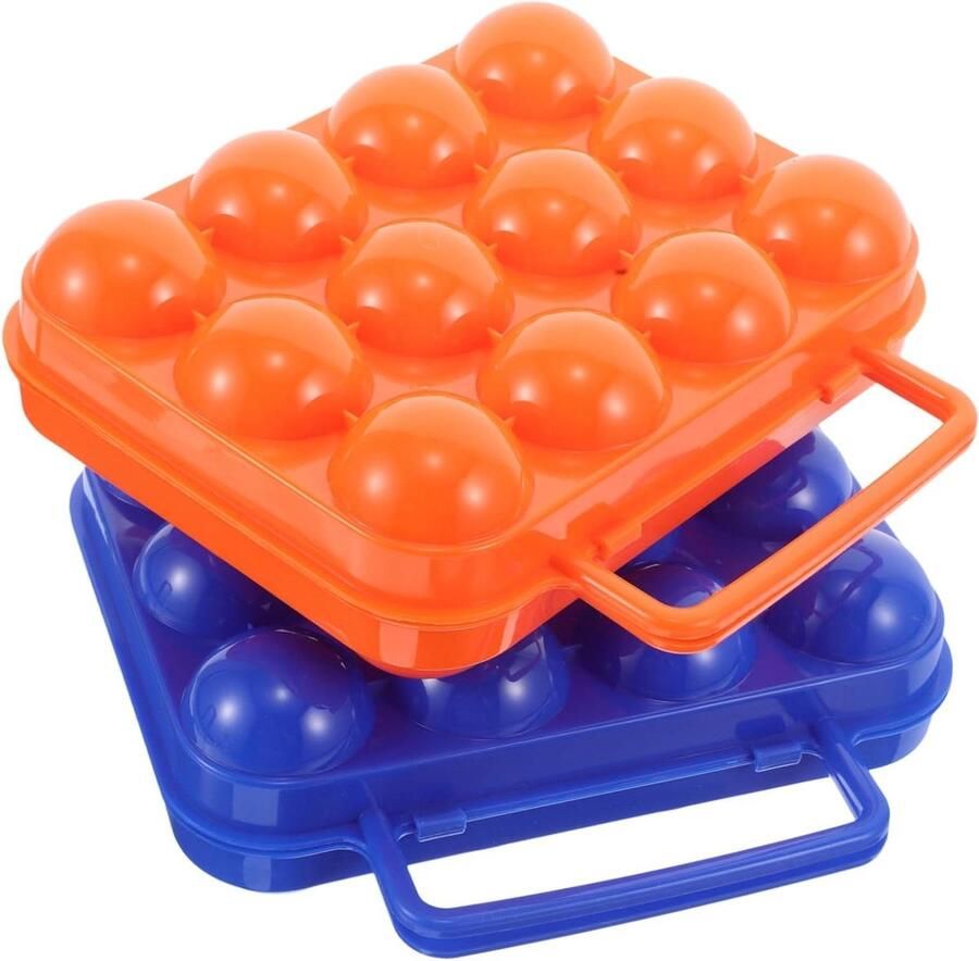 Eierdoos Beschermdoos Eierhouder Opbergdoos Eieren Vervoeren Schokabsorberend Ontwerp 2 Stuks Blauw