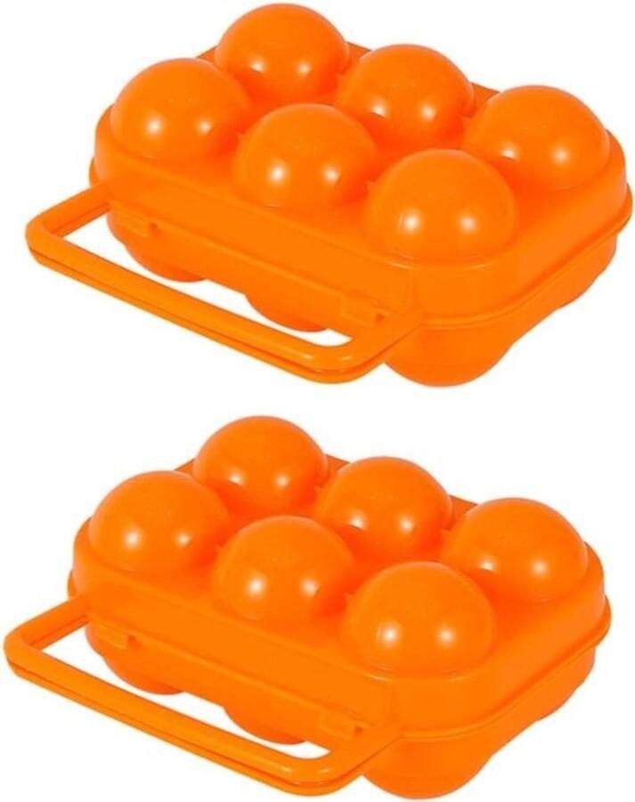 Eierdoos Buiten Eierhouder Bak Veilige Eier Opslag Verstevigd Ontwerp Voor 12 Eieren Oranje