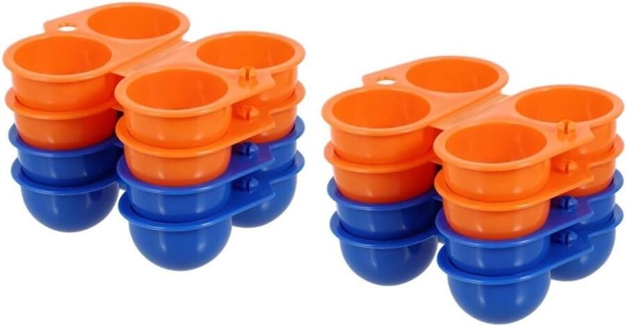 Eierdoos Eierhouder Opbergdoos Eieren Vervoeren Schokbestendig Ontwerp 8 Eieren Blauw Oranje