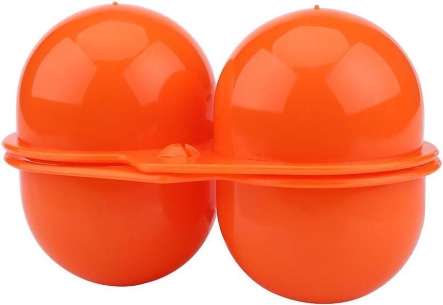 Eierdoos Houder Draagbare Opslag Picknick Kamperen Veilig Transport 2 Stuks Oranje
