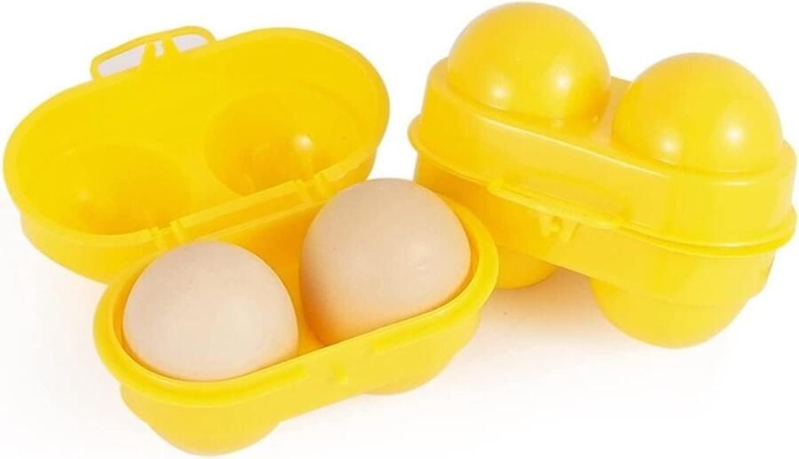 Eierdoos Koelkast Eierhouder Camping Eieren Bewaren Robuust Compact Ontwerp 2 Vakken Wit