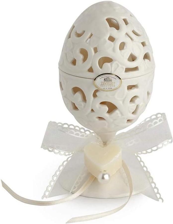 Eierdoos van porselein Eierhouder Eieren bewaren Vaatwasserbestendig 10 x 15 cm Wit